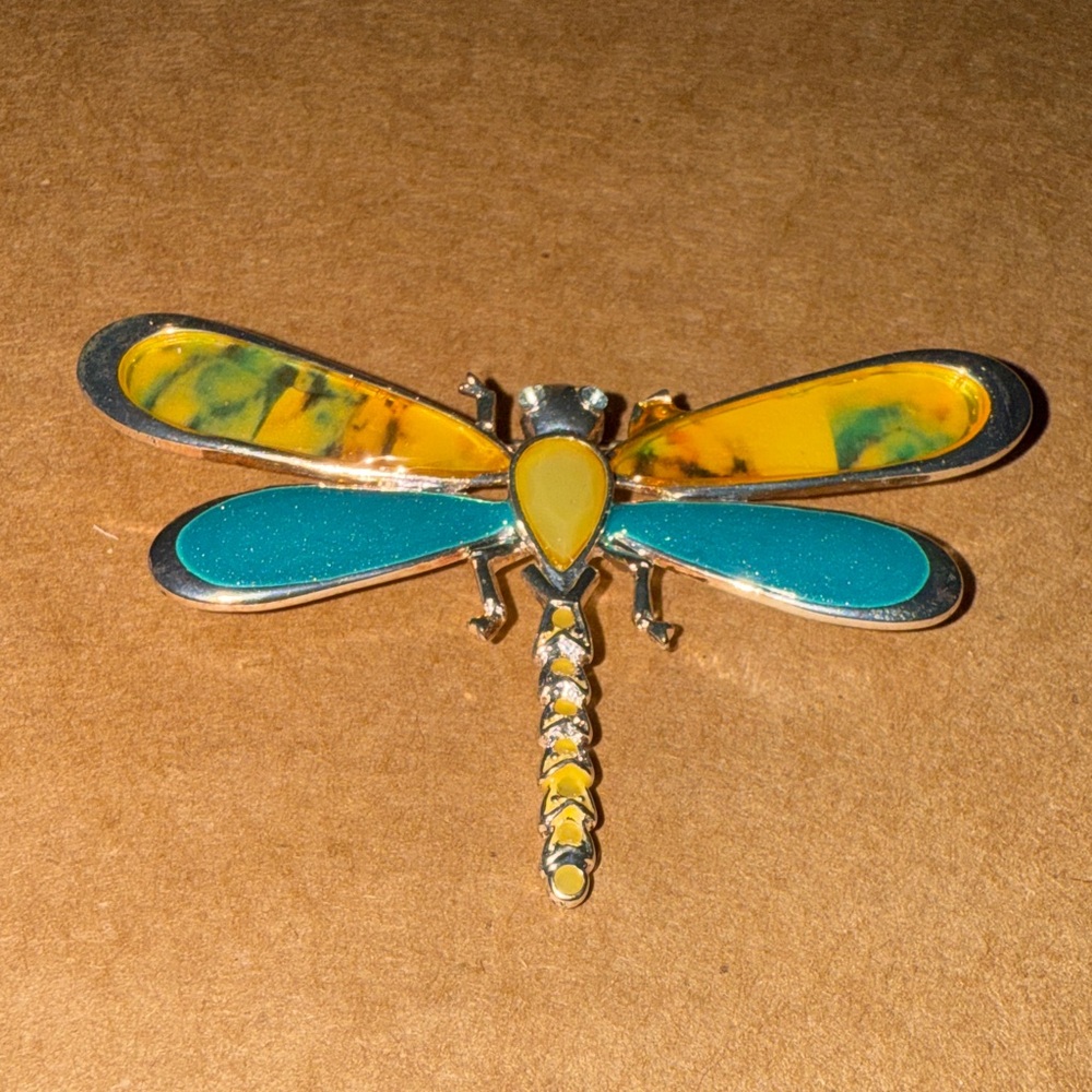 Colorful Dragonfly Brooch